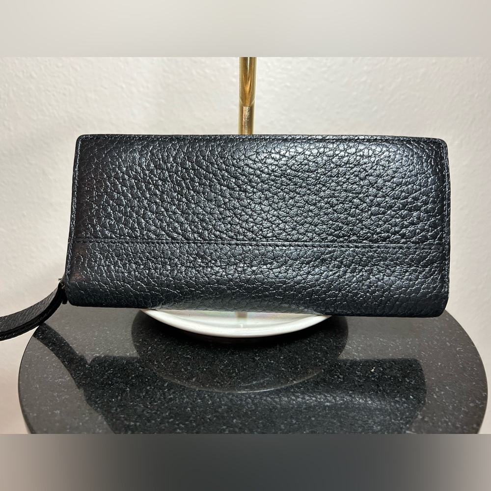 Kate Spade Black Classic Pebble Wallet Wristlet Clutch - Picture 2 of 7